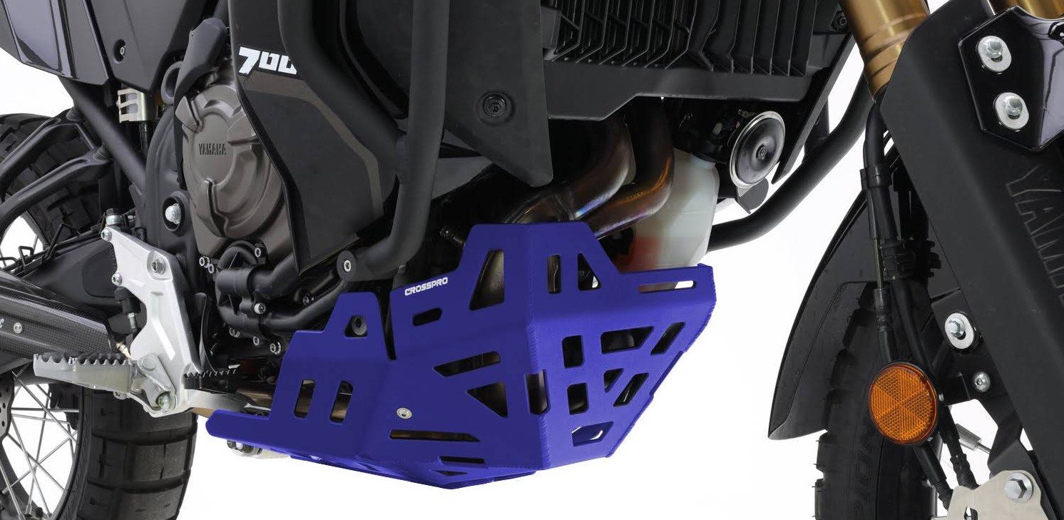 Levně CROSSPRO kryt motoru hliníková YAMAHA XTZ 690 TENERE 700 21-24 barva světle modrá (EURO 5) - stopy montážU (CROSSPRO kryt motoru hliníková YAMAHA XTZ)