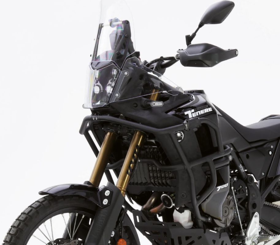 CROSSPRO hliníkové kryty motoru a chladiče YAMAHA XTZ 690 TENERE 700 WORLD RAID (pasuje na původní desku motoru) barva černá