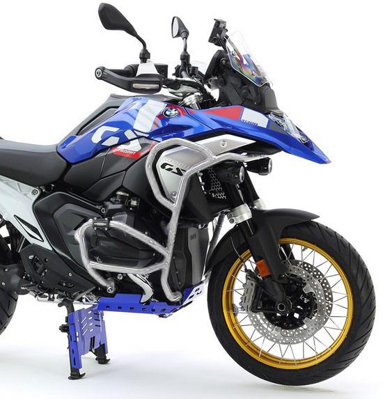 CROSSPRO hliníkové kryty motoru a chladiče (pasuje na původní desku motoru) BMW R 1300 GS, R 1300 GS TRIPLE BLACK, R 1300 GS TROPHY 23-24 barva stříbrná