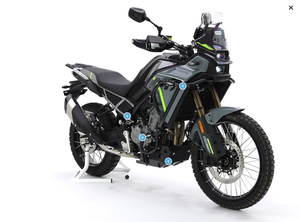 CROSSPRO hliníkové horní kryty motoru a chladiče CF MOTO MT 450 '24- barva černá MAT ( )