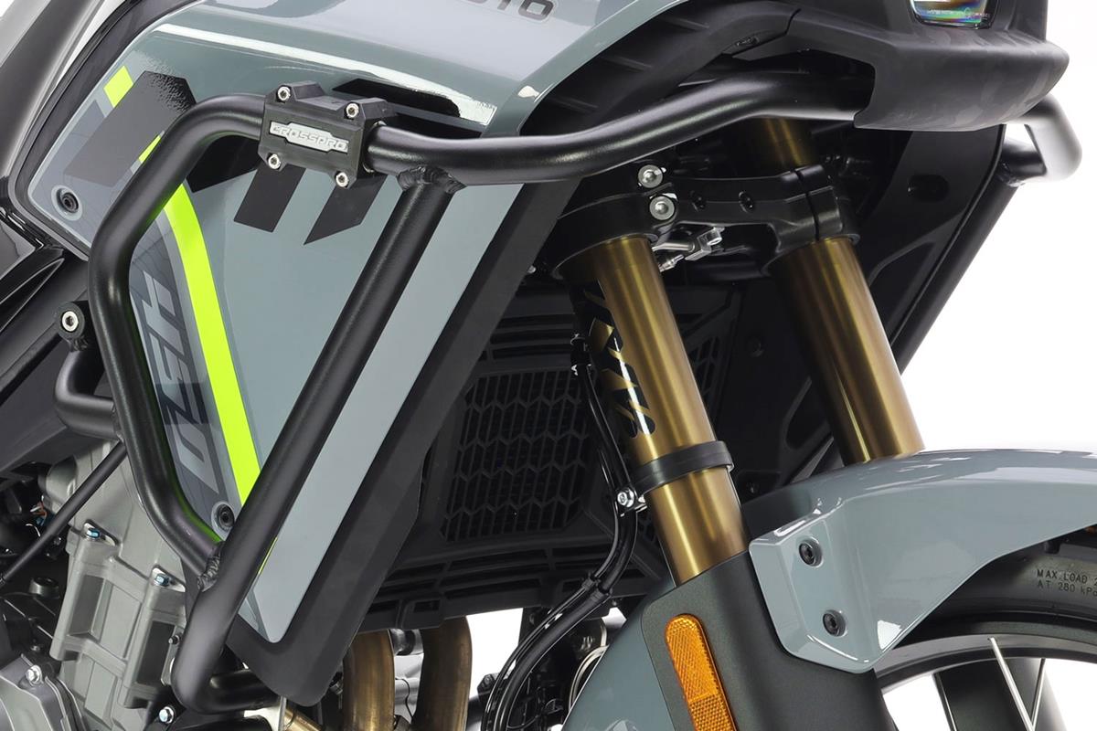 CROSSPRO hliníkové horní kryty motoru a chladiče CF MOTO 450 MT '24 barva černá (kompatibilní s originální deskou) ( )