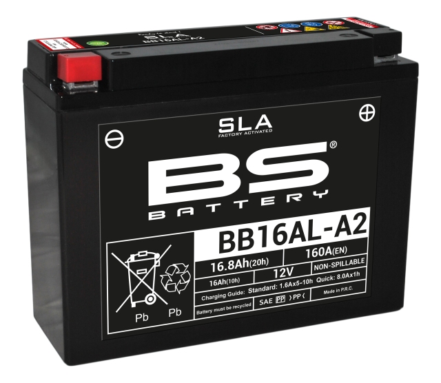 BS akumulátor BB16AL-A2 (FA) (YB16ALA2) 12V 16AH 205X71X164 bezúdržbový - (160A) (4) (BS akumulátor BB16AL-A2 (FA) (YB16ALA2) 12V 16AH 205X71X164)