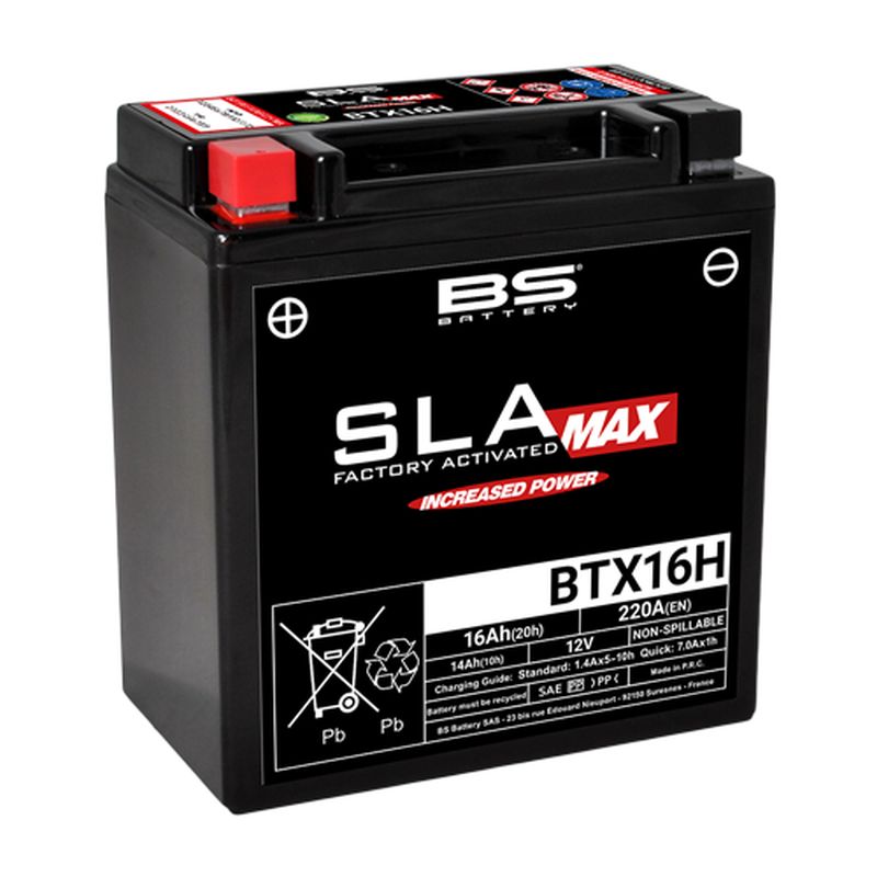 Levně BS akumulátor BTX16H MAX (FA) (YTX16H) 12V 14AH 150X87X161 bezúdržbový - (zvýšený rozběhový proud) (250A) (BMW) (4) (BS akumulátor BTX16H MAX (FA))