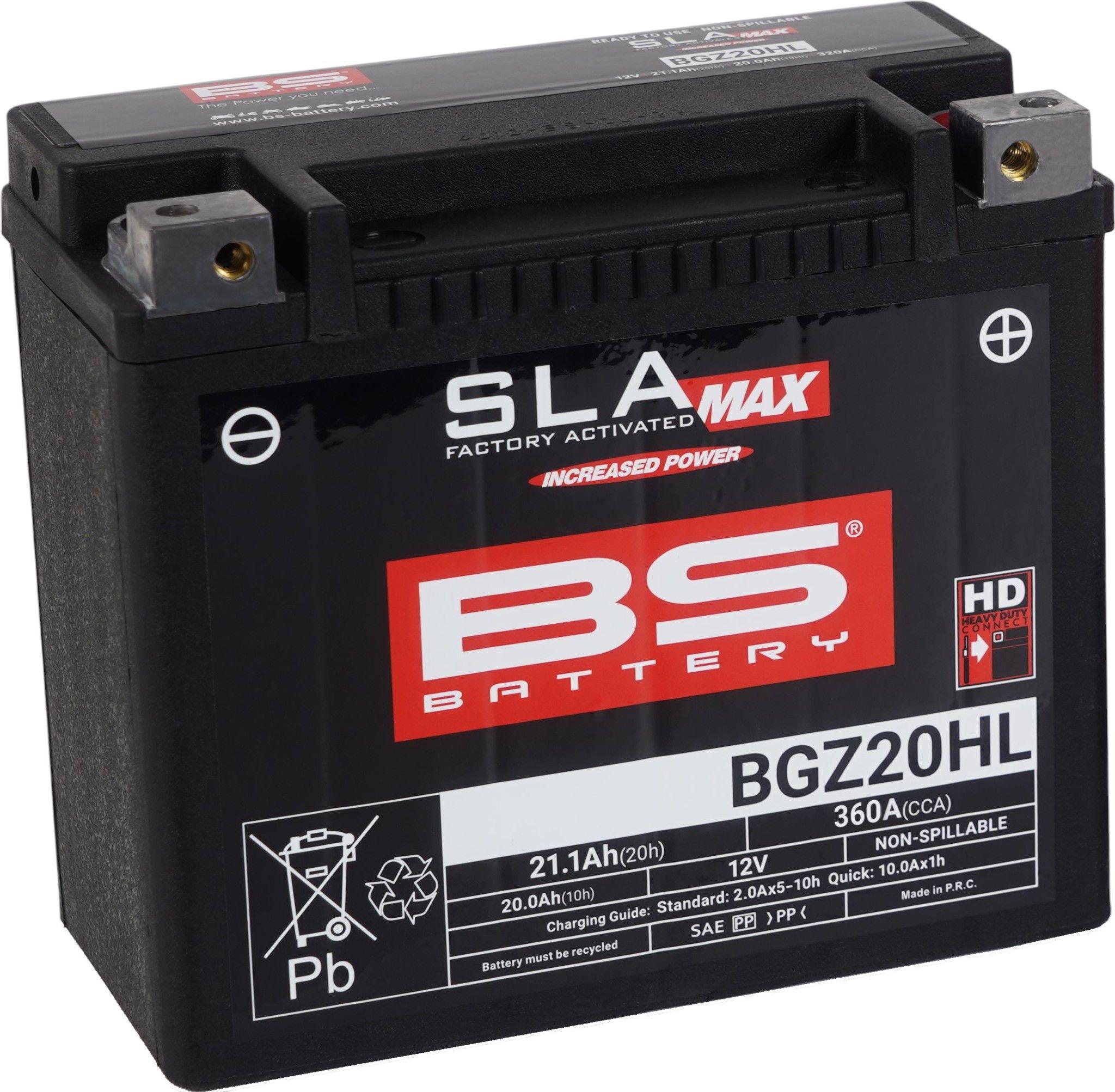 Levně BS 2026/01 akumulátor BGZ20HL MAX (FA) (YTX20HL,YTX20L-BS,YTX20HL-BS,YB18L-A) 12V 20AH 176X89X154 bezúdržbový - (zvýšený rozběhový proud) (360A)
