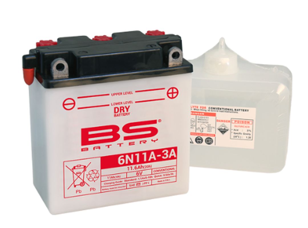 Levně BS akumulátor 6N11A-3A (122X62X131) 6V 11AH obsluhovaný - elektrolyt zvlášť UE2019/1148 (6) (BS akumulátor 6N11A-3A (122X62X131) 6V 11AH obsluhovaný)