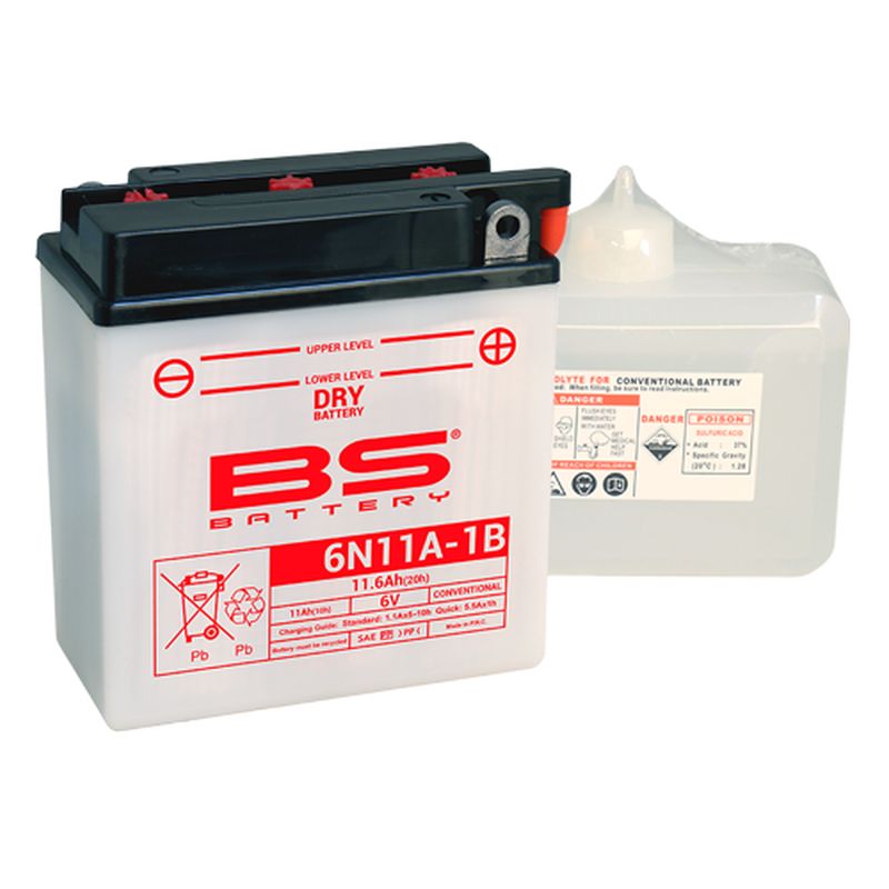 Levně BS akumulátor 6N11A-1B 6V 11AH 122X62X131 obsluhovaný - elektrolyt zvlášť UE2019/1148 (6) (BS akumulátor 6N11A-1B 6V 11AH 122X62X131 obsluhovaný -)