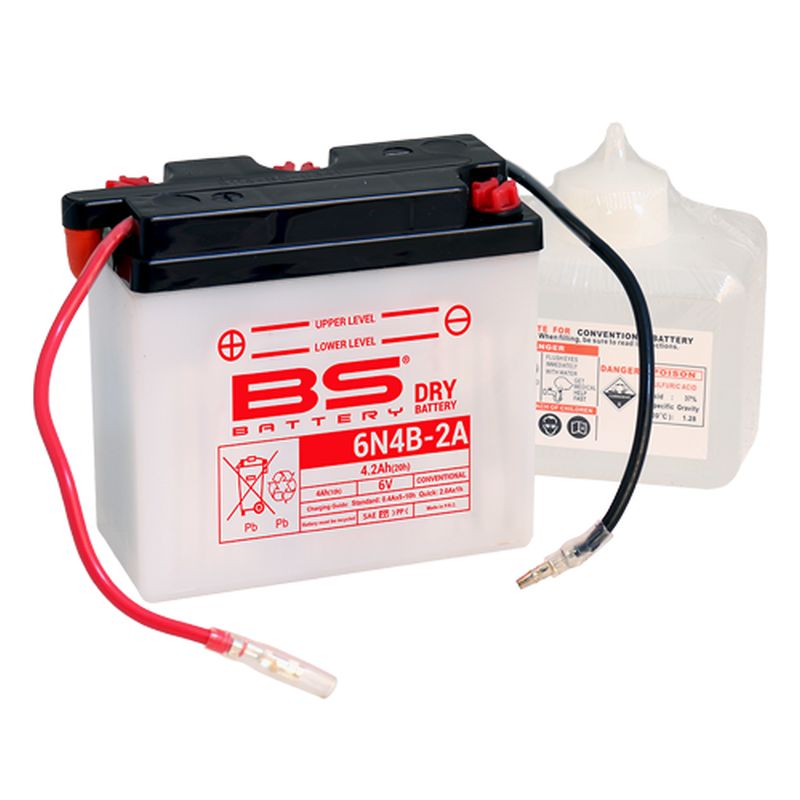 Levně BS akumulátor 6N4B-2A 6V 4AH 102X48X96 obsluhovaný - elektrolyt zvlášť UE2019/1148 (12) (BS akumulátor 6N4B-2A 6V 4AH 102X48X96 obsluhovaný -)