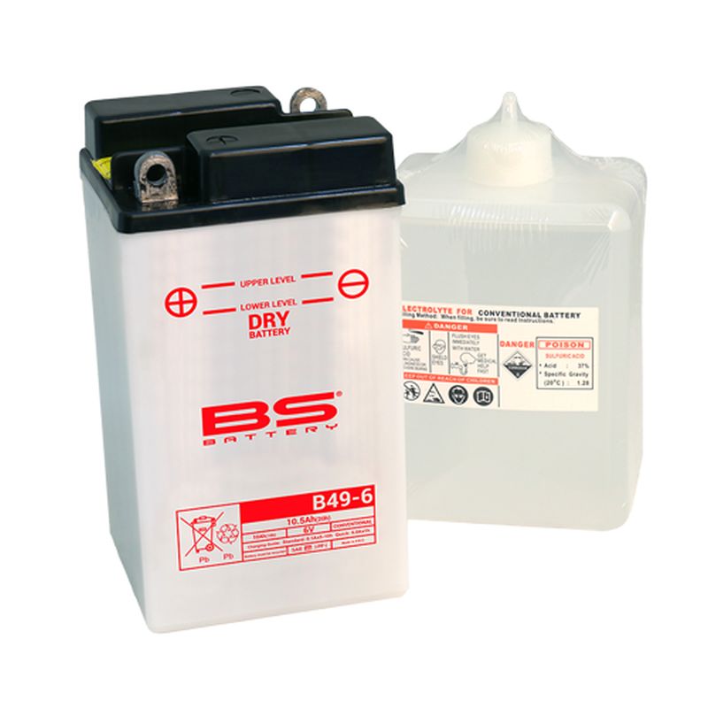 BS akumulátor B49-6 6V 8AH 91X83X160 obsluhovaný - elektrolyt zvlášť UE48 (4)