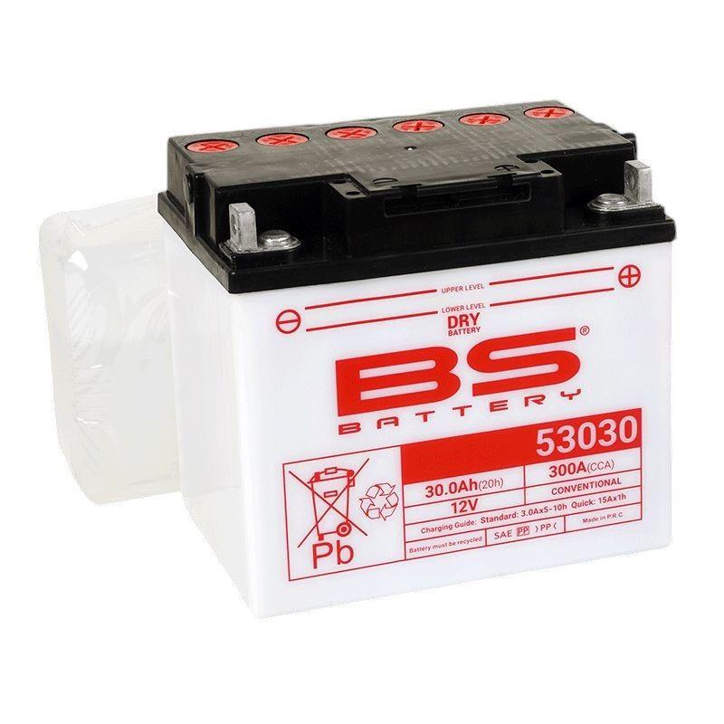 Levně BS 2026/01 akumulátor 53030 (B60-N30L-B) 12V 30AH 186X130X171 (300A) BMW R60/6/7/R65/R75/6/7/R80/7/RT/R90/6/S 69-95,