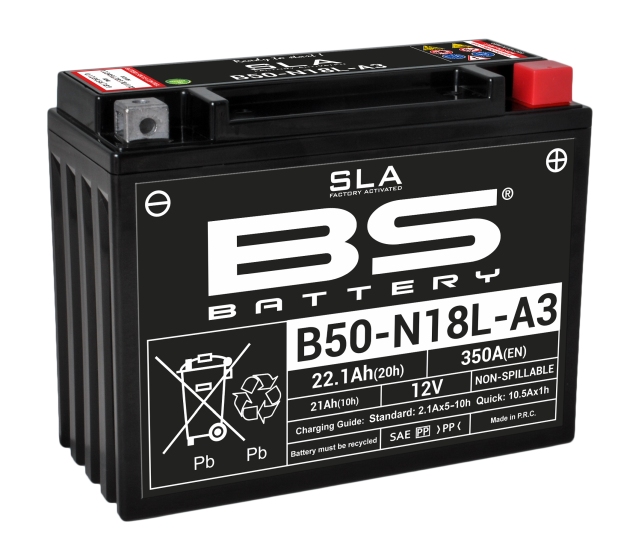 BS akumulátor B50-N18L-A3 (Y50-N18L-A3) 12V 20AH 205X90X162 obsluhovaný - elektrolyt zvlášť 250A UE48 (2)
