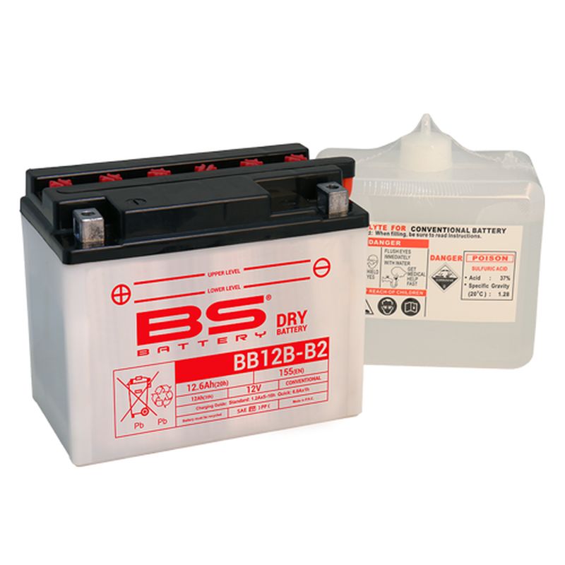 Levně BS akumulátor BB12B-B2 (YB12B-B2) 12V 12AH 160X80X160 obsluhovaný - elektrolyt zvlášť (155A) UE2019/1148 (4) (BS akumulátor BB12B-B2 (YB12B-B2) 12V)