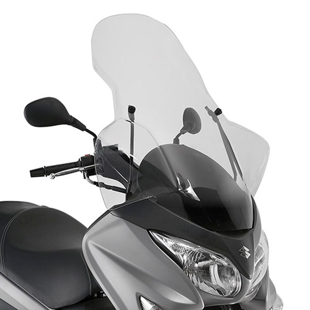 KAPPA plexi štít SUZUKI BURGMAN 125-200 (06-13), 125-200 ABS (14-21) 84,5 X 65,5 cm průhledný - potřebné upevnění D267KITK