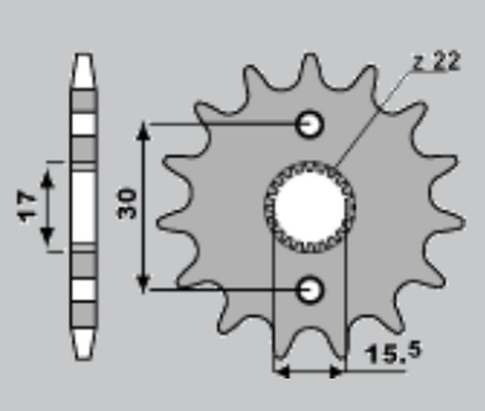 Sprocket front GROSSKOPF 33212G (JTF1256.12)