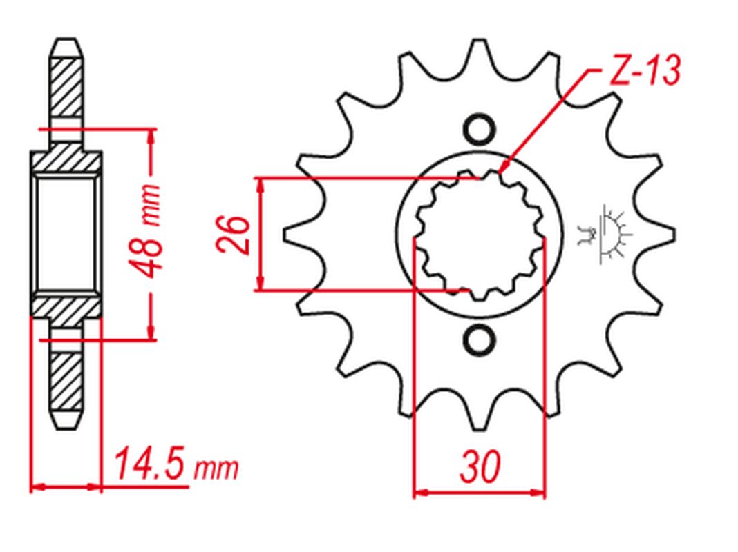 Sprocket front GROSSKOPF 33915G (-1, JTF339.15)