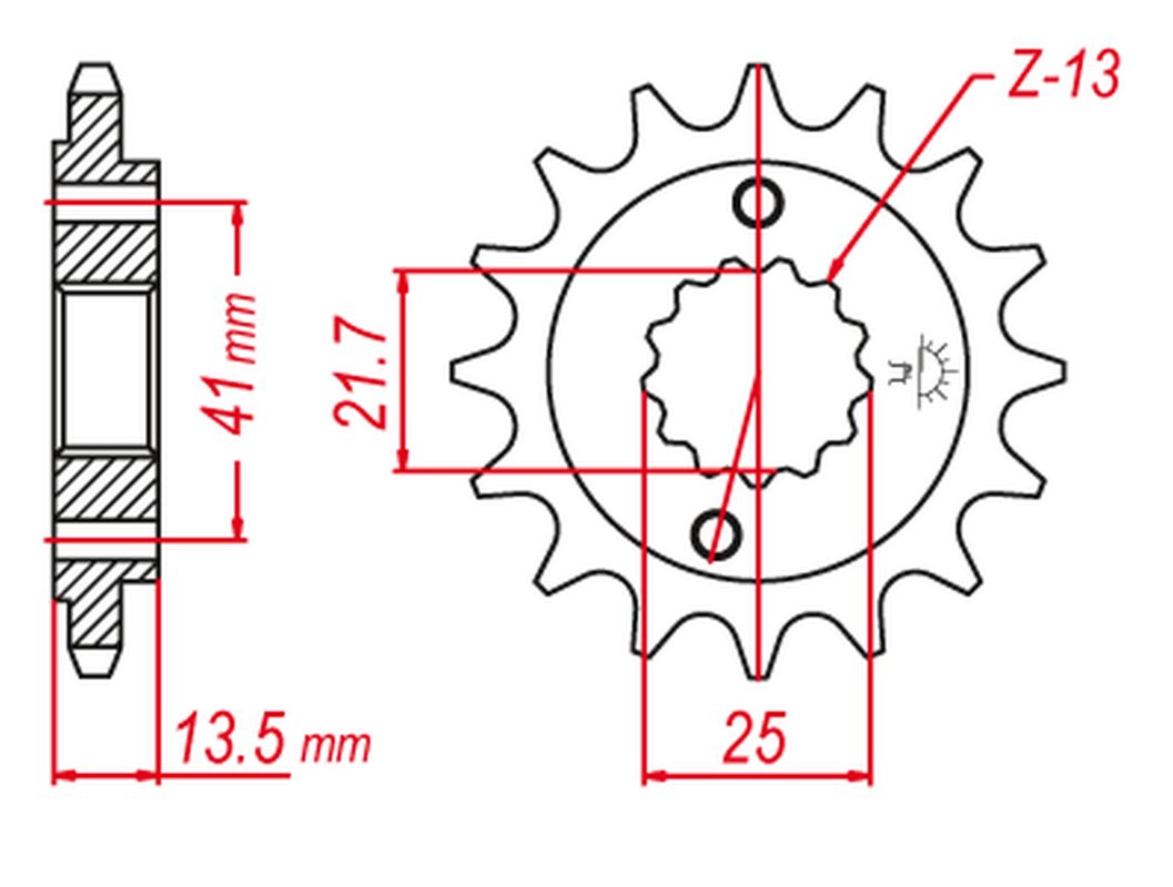 GROSSKOPF sprocket front 346 16 (JTF296.16) (34616G)