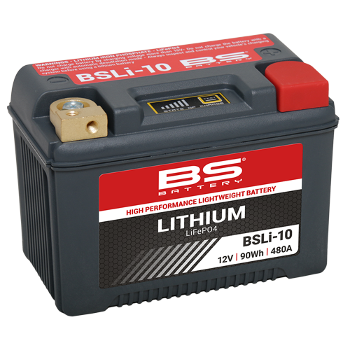 BS akumulátor lithium-iontový s indikátorem nabití LIFEPO4 BSLI-10 (148X86X105) (12,8V,480A,90WH,7,5AH) (YTX16HL,YTX20HL,YTX20CHL,YTX16L-BS,YTX16L-BS-1,YTX20L-BS,YTX20CHL-BS,YB16L-B,YB16BL-A/A1,HYB16AL-A/AB,YB18L-A) (4)