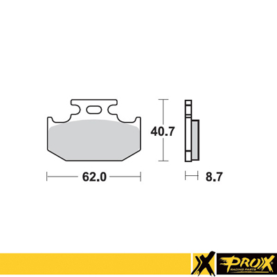 PROX brake pads KH152 KAWASAKI kx 125/250/500 89-94, SUZUKI rm 125/250 89-94, YAMAHA yz 125 92-97, 250 92-97, yz/yzf 400 98 rear(37.201202)