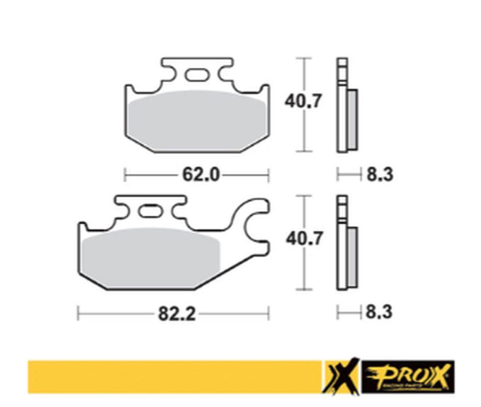 PROX brzdové destičky KH413 SUZUKI LT-A/F 400F 08-15, LT-A 450X 07-10, LT-A 700X 05-07, LT-A 750X 08-15 levý přední
