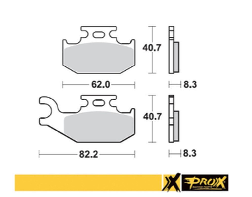 PROX brzdové destičky KH414 SUZUKI LT-A/F 400F 08-15, LT-A 450X 07-10, LT-A 700X 05-07, LT-A 750X 08-15 pravý přední