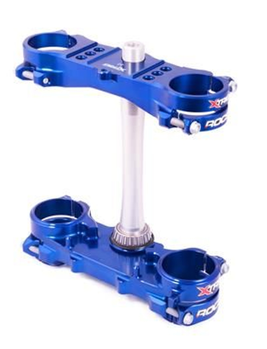 XTRIG vzpěry předního zavěšení ROCS TECH TRIPLE CLAMPS YAMAHA YZ 250F 12-23; YZ 450F 18-23; FANTIC XXF 250/450 22-23 (OFFSET 22mm) barva světle modrá