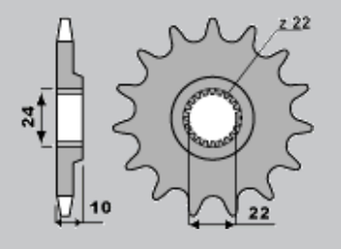 CHT řetězové kolo přední 402 15 APRILIA 125, BMW F650 (CHT řetězové kolo přední 402 15 APRILIA 125, BMW F650)
