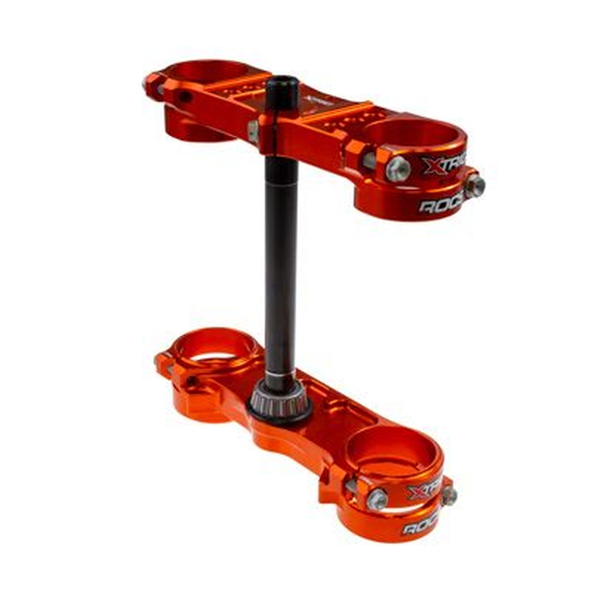 XTRIG vzpěry předního zavěšení ROCS TECH TRIPLE CLAMPS KTM SX 85 25-26; HUSQVARNA TC 85 25-26; GAS GAS MC 85 25-26 (OFFSET 14mm) barva oranžová