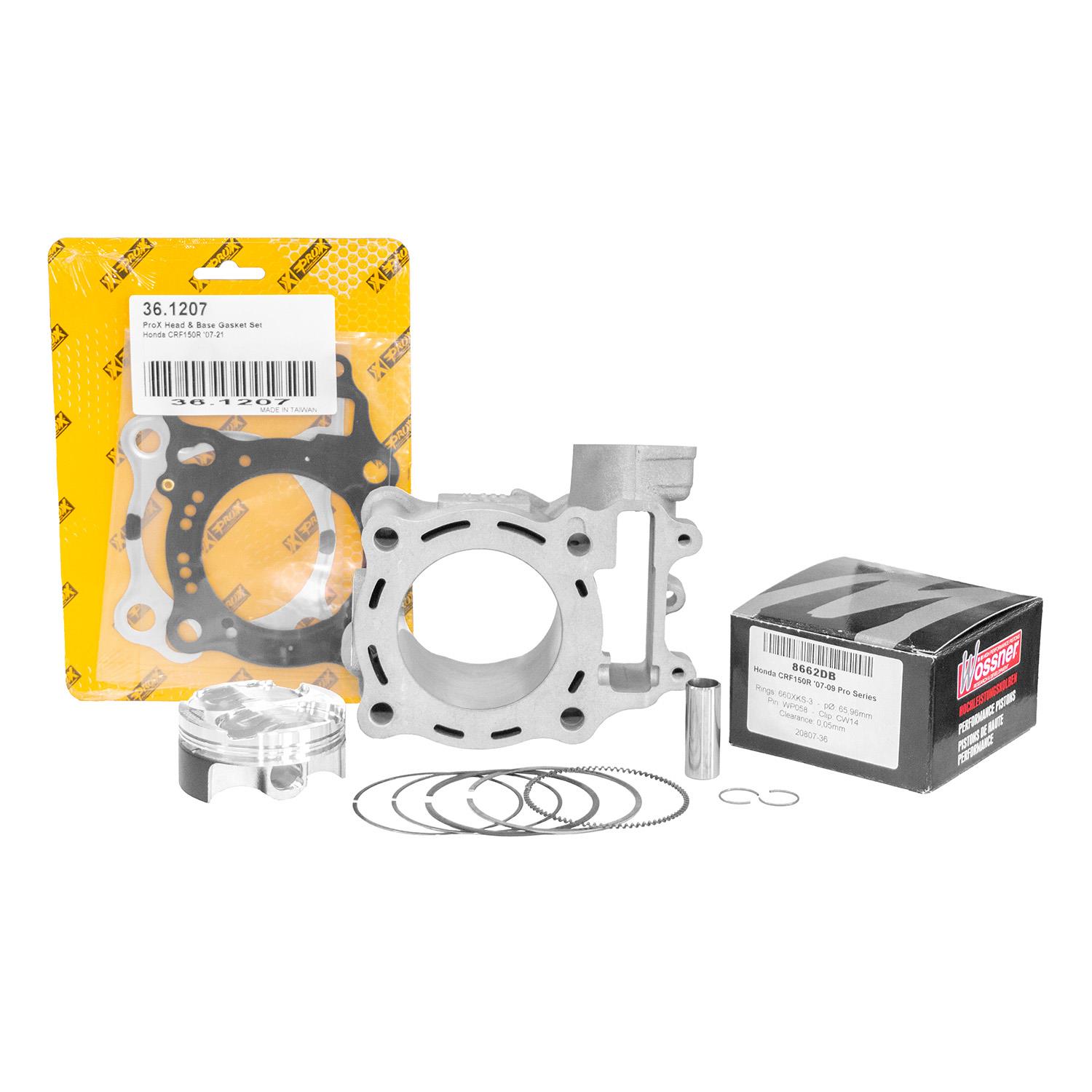Levně VERTEX kompletní válec HONDA CRF 150 R, CRF 150 07-25 STD NICASYL (průměr 66mm= nominální), píst WOSSNER 8662DB, top end PROX 36.1207 (VERTEX)