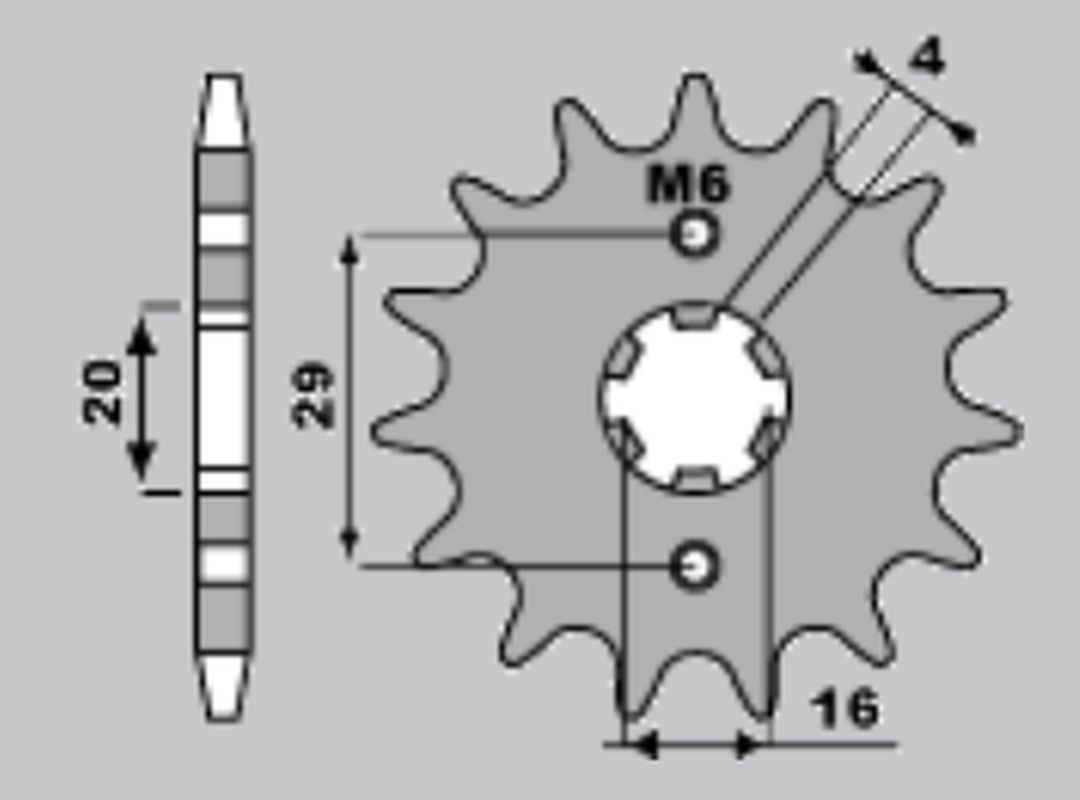 Sprocket front GROSSKOPF 42516G (JTF425.16)