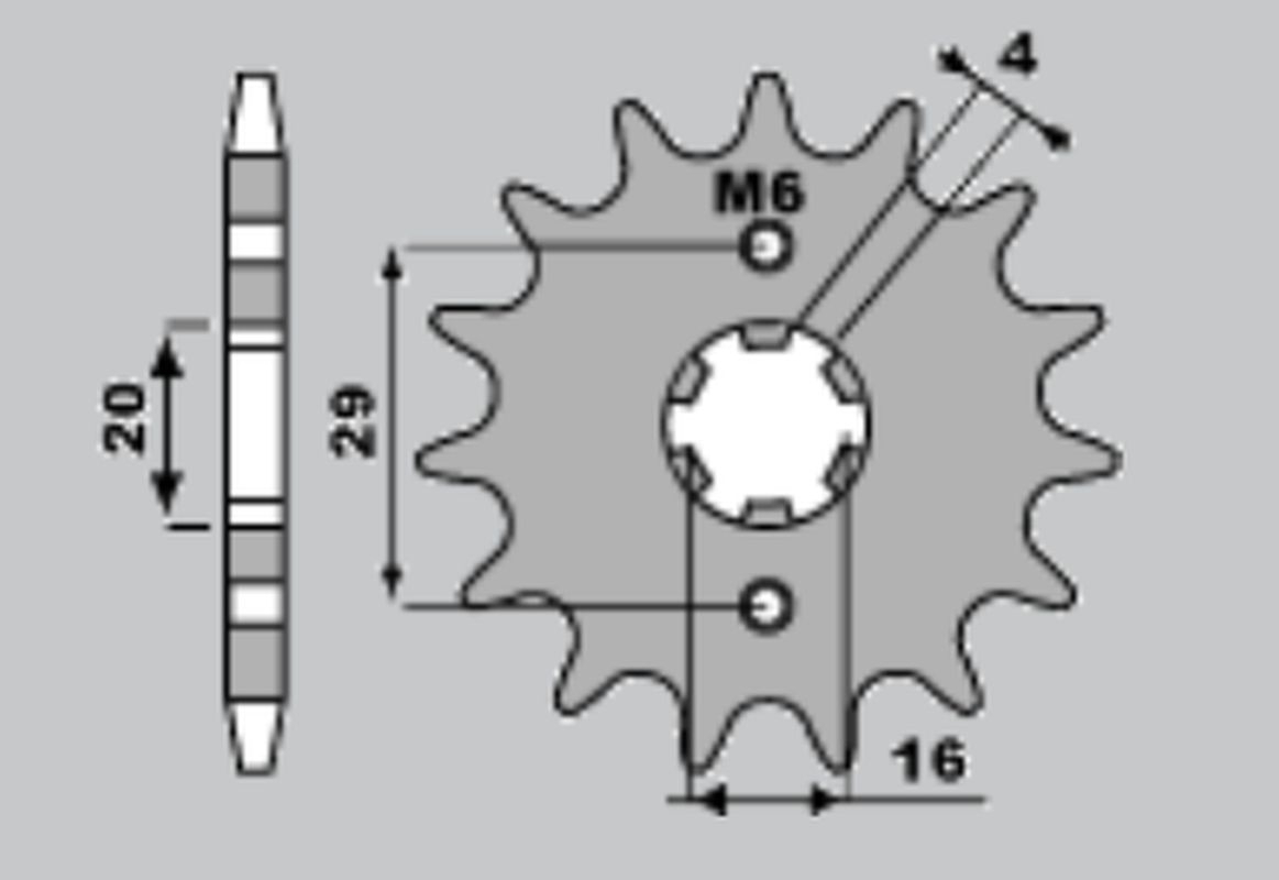 Sprocket front JR 42516JR (JTF425.16)