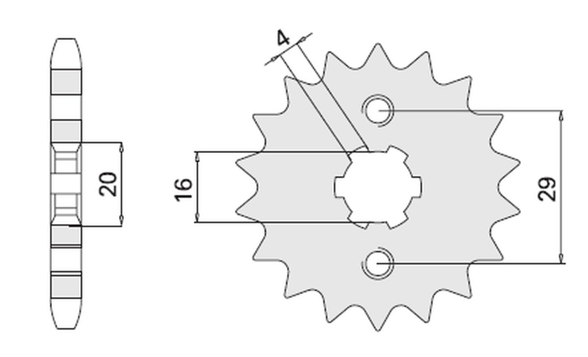 CHT řetězové kolo přední 425 16 SUZUKI RG125 (92-96) (JTF425.16) (CHT řetězové kolo přední 425 16 SUZUKI RG125 (92-96) (JTF425.16))