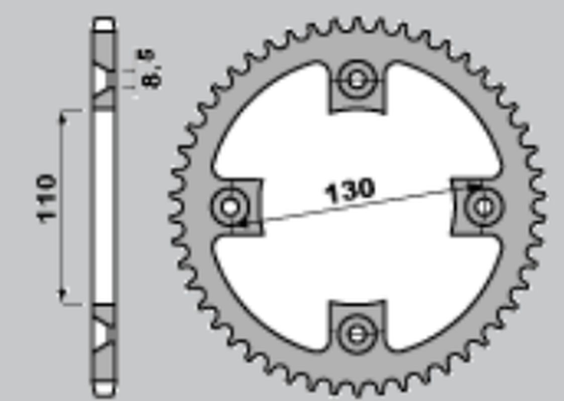 GROSSKOPF alumiNIUm T7075 (ergal) colour silver 4306 49 (430649GSS)