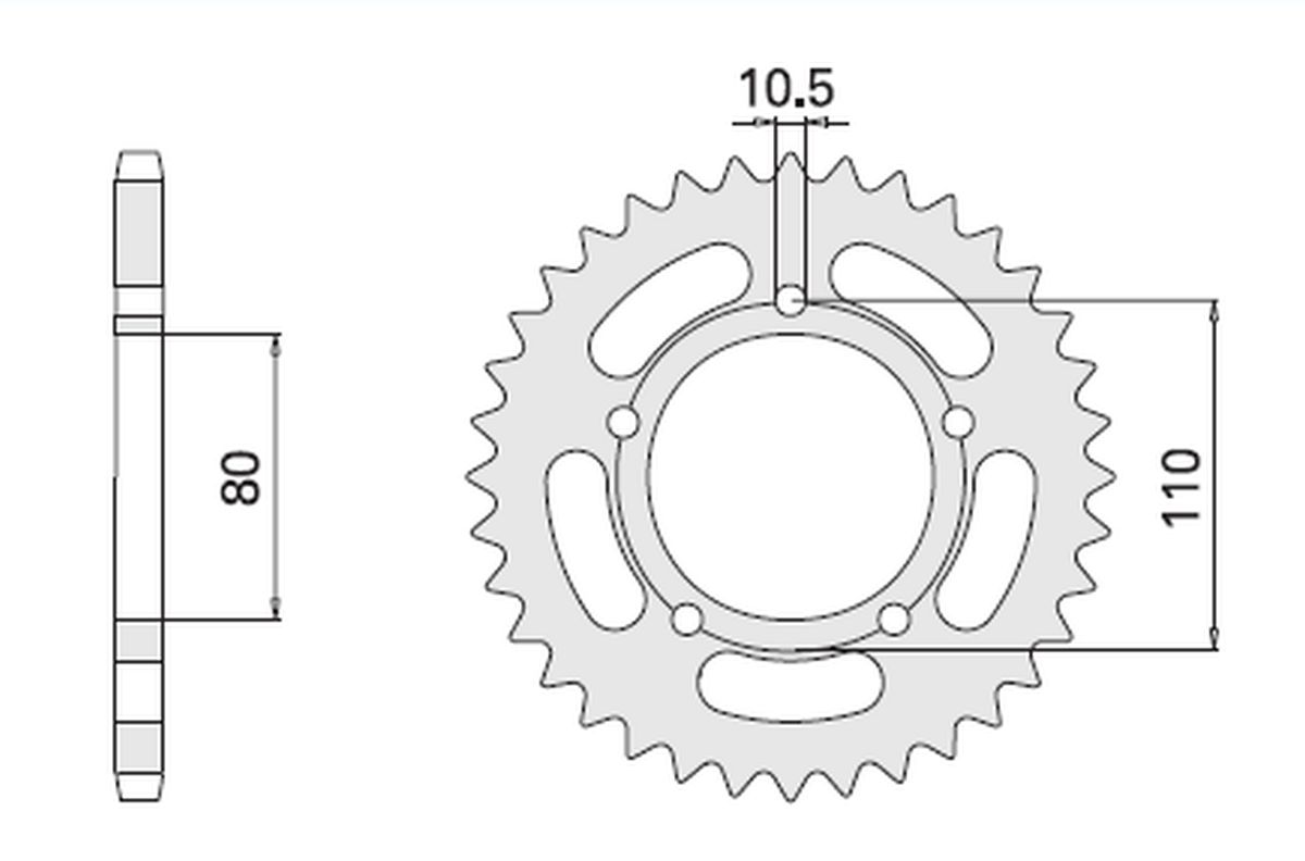 CHT rozeta 4350 36 HONDA CB 450S 86-89 (332-36) (JTR1332.36)