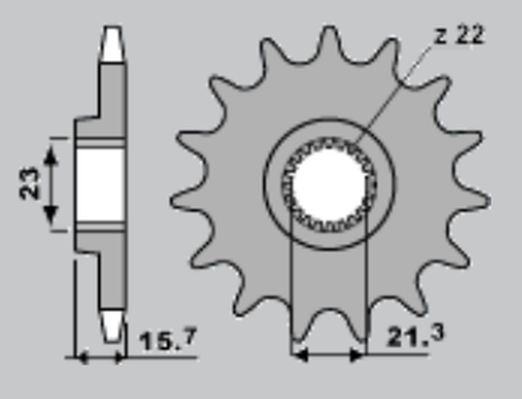 CHT řetězové kolo přední 441/14Z. YAMAHA XT 600 89-98, XTZ 660 91-98 (-1)