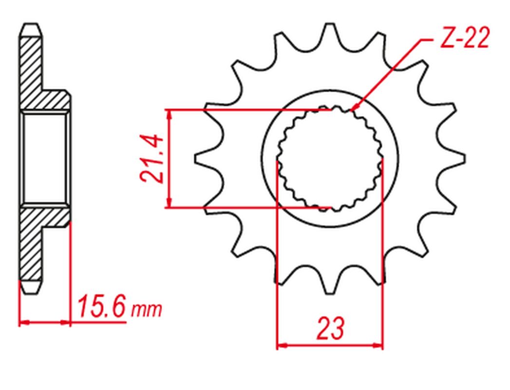 GROSSKOPF sprocket front 441 15 (JTF577.15RB) (44115G)