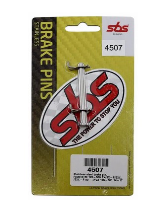 SBS závěs (čep) destiček brzdových přední KTM SXSXFEXCEXCFXCXCW 00-16, HUSQVARNA CR/WR 07, TC 250 04, TC 450/510 06-10, TC/TE/FC 125/250/300/501 14-16