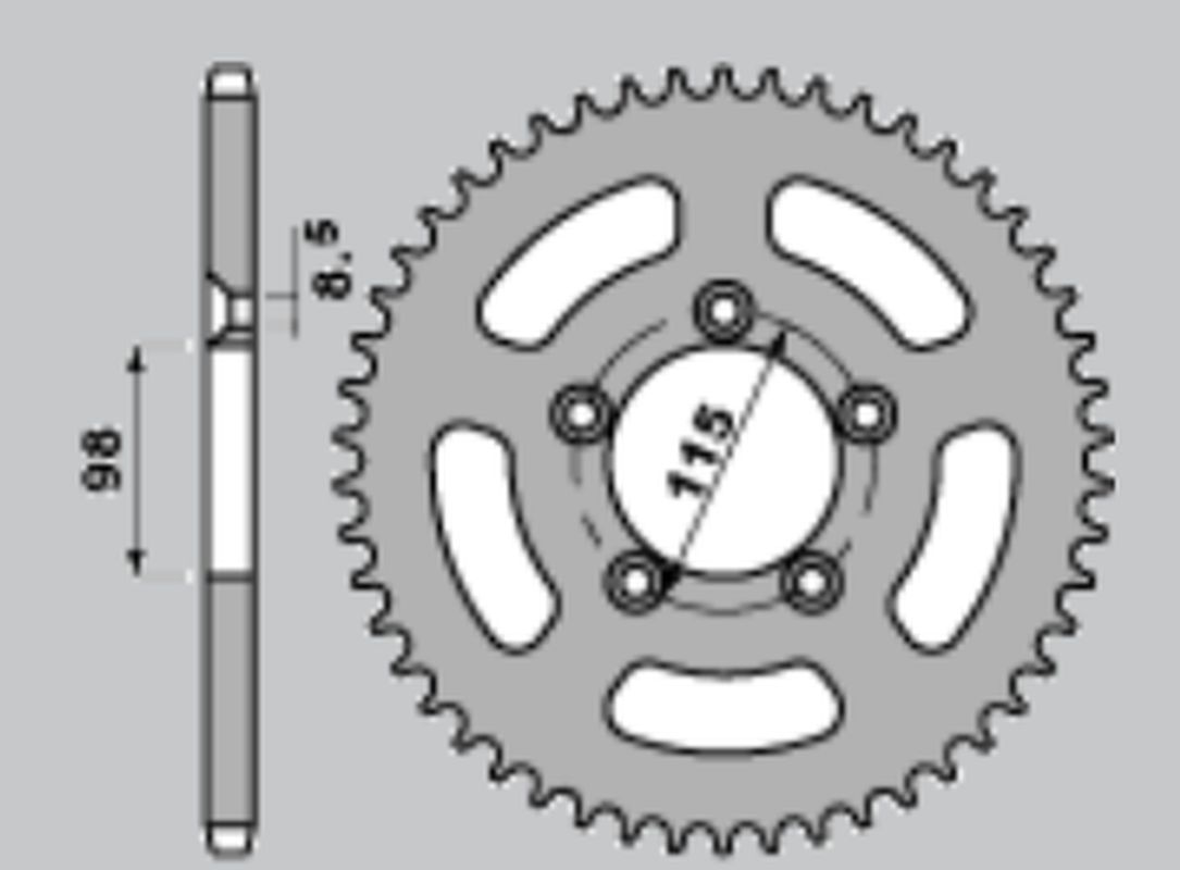 JR rozeta hliníková (anodizovaný) 4552 50 KTM SX 65 04-11, SX 65 12-21 (+2) (JTR894.50) barva oranžová (JR rozeta hliníková (anodizovaný) 4552 50 KTM)