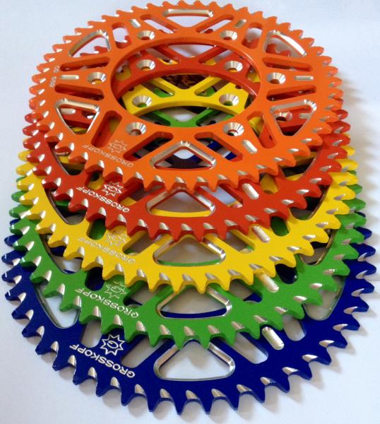 GROSSKOPF rozeta hliníková ergal T7075 barva zelená 489 48 KAWASAKI KX/KXF 125/250/450 83-22 (JTR460.48)