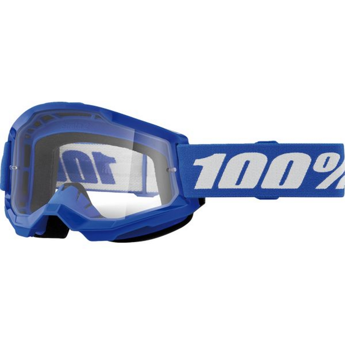 100 PROCENT brýle STRATA 2 YOUTH JUNIOR BLUE - CLEAR LENS - barva modrá/bílá plexi čiré