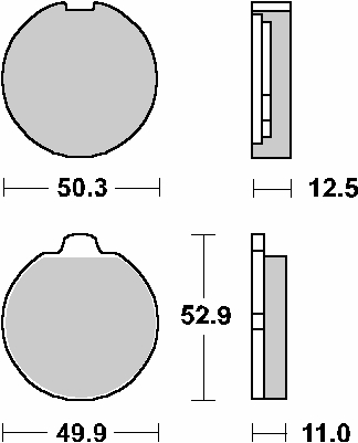 SBS brzdové destičky KH35 STREET STANDART keramické barva černá SUZUKI GS400/425/750/850/1000 přední