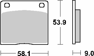 Levně SBS brzdové destičky KH36 STREET STANDART keramické barva černá KAWASAKI Z650/1000, SUZUKI GS550/650/850/1000 zadní (SBS brzdové destičky KH36 STREET)