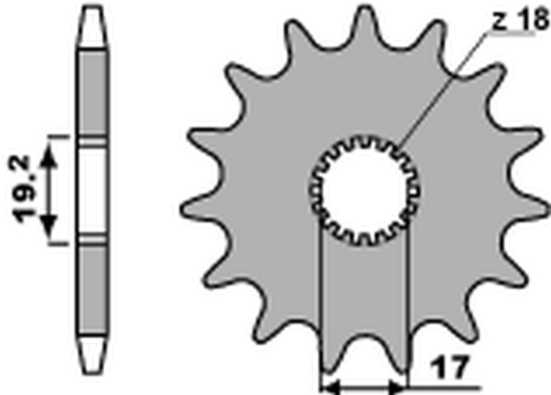 PBR ozubené kolo 515 14 18NC