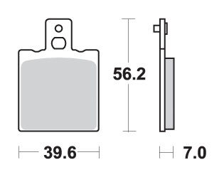 SBS brzdové destičky KH047 / KH47 STREET STANDART keramické barva černá