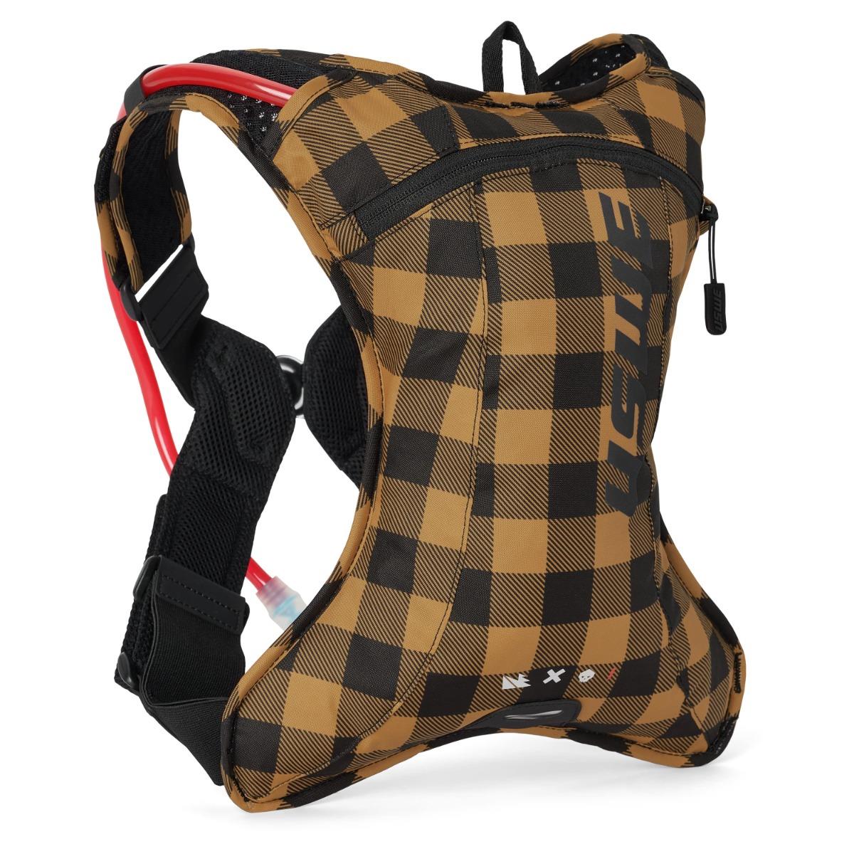 USWE CAMEL BAG OUTLANDER XC 2 FLANNEL barva černo-bronzová MOTO/jízdní kolo objem 1,5L tekutina (2L batoh)
