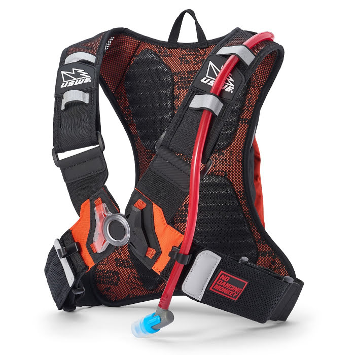 USWE CAMEL BAG MOTO HYDRO 3 FACTORY ORANGE barva černá/oranžová MOTO/jízdní kolo objem 2L tekutina (3L batoh + 2L tekutina) - nahrazuje USWE2033438