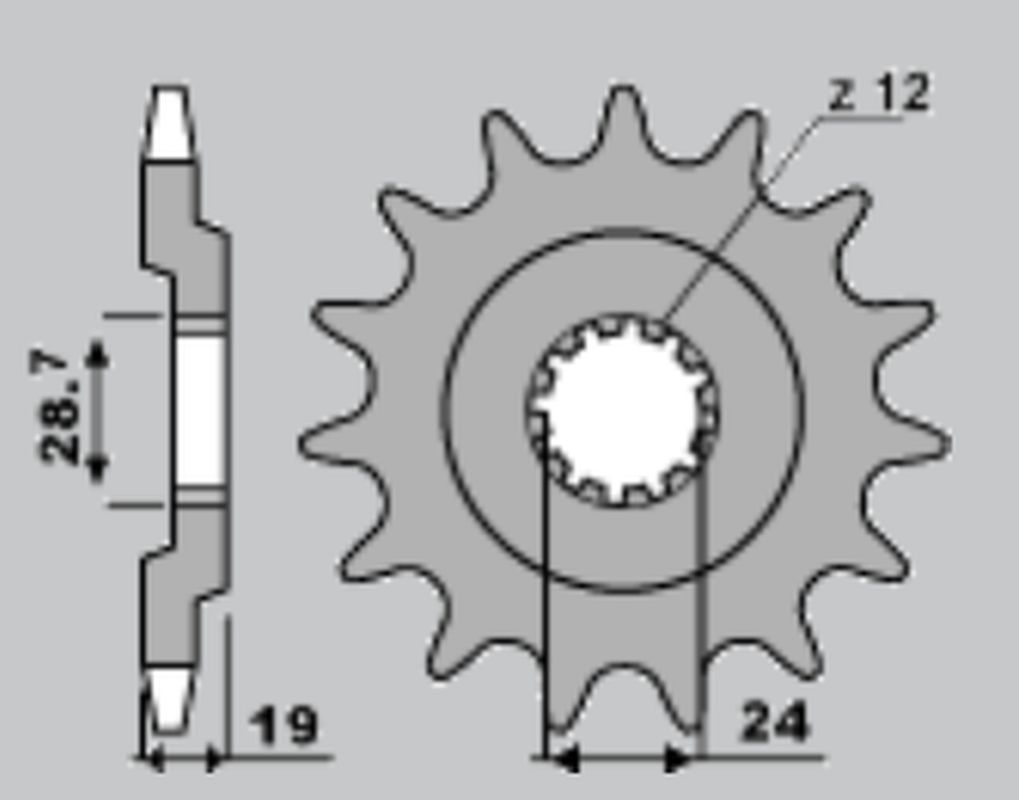 CHT řetězové kolo přední 524 15 KAWASAKI GPZ 1100 (523-15) (CHT řetězové kolo přední 524 15 KAWASAKI GPZ 1100 (523-15))