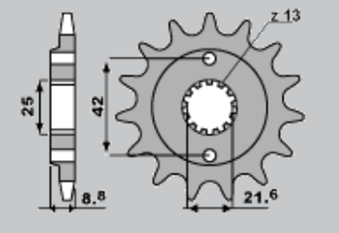 JR sprocket front 525 15 (-1), gpz 500s (-1) (JTF512.15) (52515jt) (52515JR)