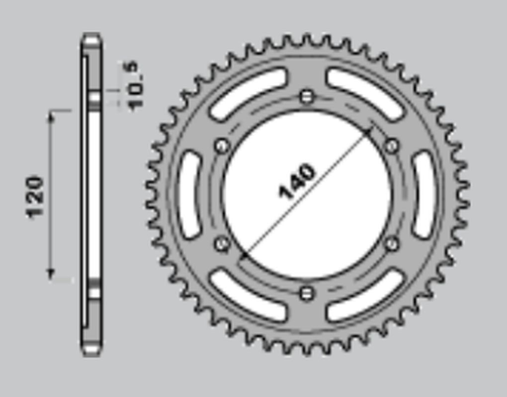 JR rozeta 5301 40 KAWASAKI ZX-6R 95-97, W 650 00-06, ZR 750 91-04, GSX-R 600 97-00, GSX-R 750 98-99 (JR rozeta 5301 40 KAWASAKI ZX-6R 95-97, W 650)