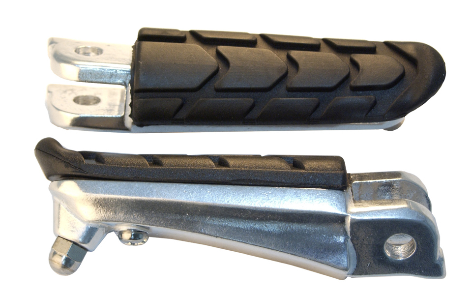 EMGO opěrka nohou řidiče (komplet 2 kusy. pravý levý) HONDA CBR 600 F4 99-06, VFR 800 02-09, VFR 1200F 10-13, CBR 1100XX 99-03 (605D,605I) (JR310302L;JR310302R)