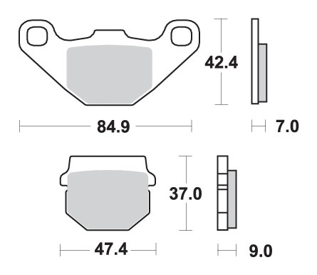 SBS brzdové destičky KH83 OFF-ROAD sintrované barva zlatá