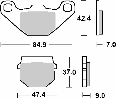 SBS brzdové destičky KH83 OFF-ROAD sintrované barva zlatá